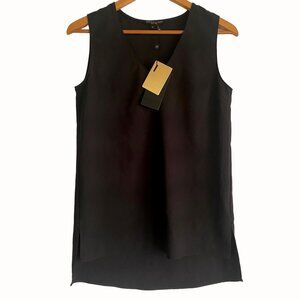 size s small NWT Alberto Makali black tank cami camisole  side split hem $60 v-n
